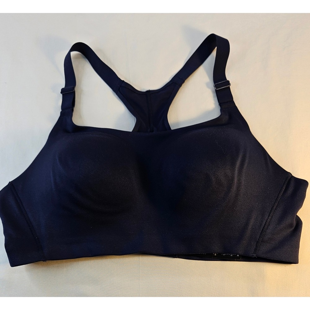 Victorias Secret On Point Sport Bra Navy Blue Racerback Padded 38C Workout Top